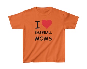 I Love Baseball Moms Kids Tee