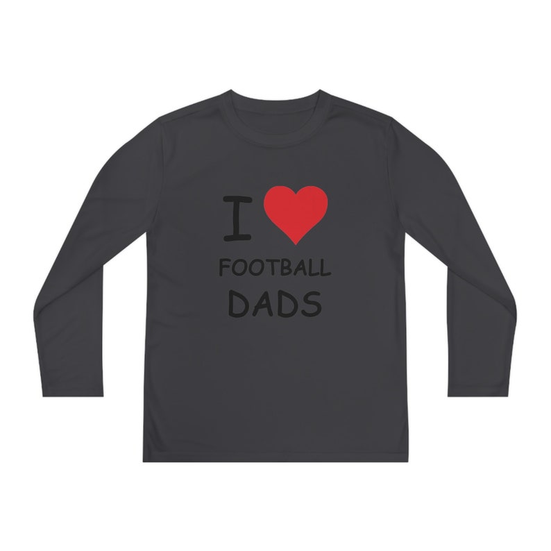 I Love Football Dads Kids Long Sleeve Tee zdjęcie 5