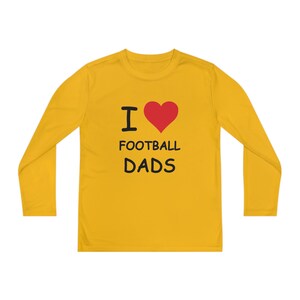 I Love Football Dads Kids Long Sleeve Tee zdjęcie 4