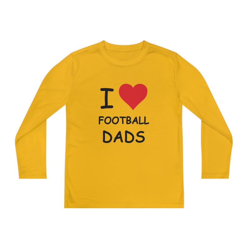 I Love Football Dads Kids Long Sleeve Tee zdjęcie 4