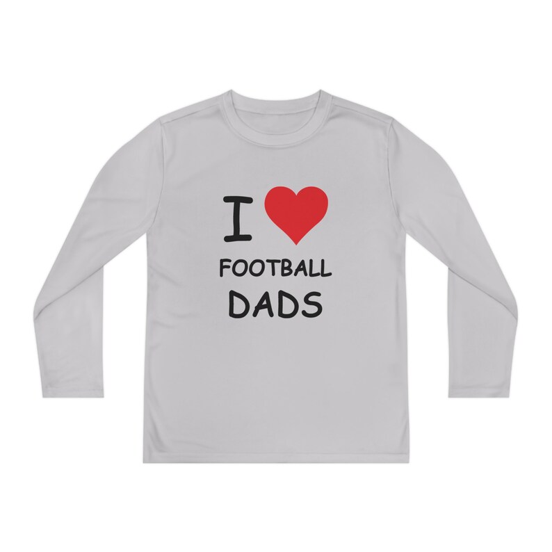 I Love Football Dads Kids Long Sleeve Tee zdjęcie 8