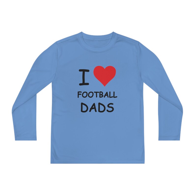 I Love Football Dads Kids Long Sleeve Tee zdjęcie 3