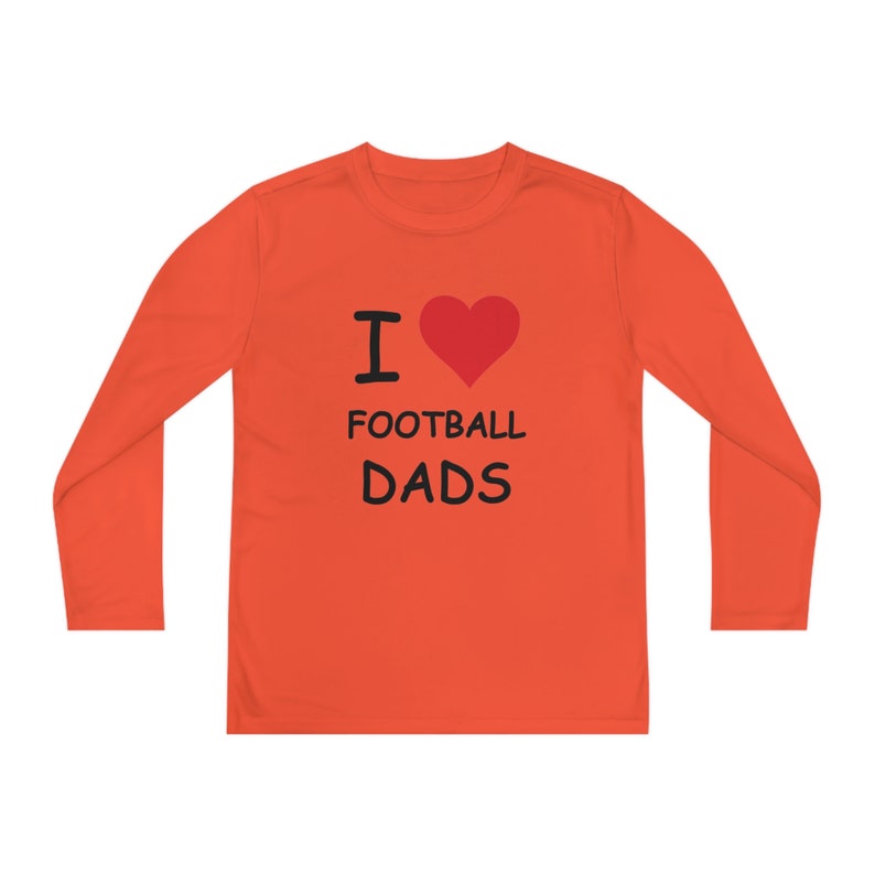 I Love Football Dads Kids Long Sleeve Tee zdjęcie 1