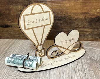 Geldgeschenk Hochzeit personalisiert - personalisiertes Hochzeitsgeschenk