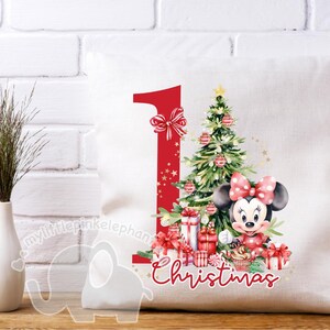 Classic Minnie Mouse 1st Christmas PNG, Baby's 1st Christmas T Shirt ...