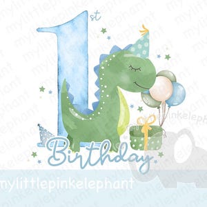 Baby dinosaur 1st Birthday PNG, Happy Birthday Sublimation Design, 1st Birthday, First Birthday dinosaur Design, Instant Digital Download