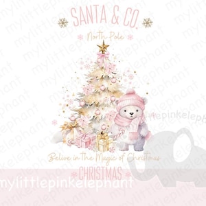 Santa & Co Polar Bear Santa Sack Design PNG, Christmas Sack Design, Polar Bear Sublimation, Polar Bear Clipart, Instant Digital Download