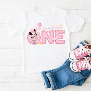 PNG de Minnie Mouse clásica para el primer cumpleaños, sublimación para camiseta del primer cumpleaños del bebé, mi primer cumpleaños, pastel de cumpleaños, impresión digital instantánea, UV/DTF imagen 3