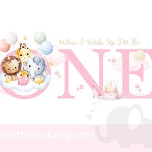 Watercolor Wild One safari animal Balloons 1st Birthday PNG, First Birthday Sublimation Design, Baby girls First Birthday, Instant Download