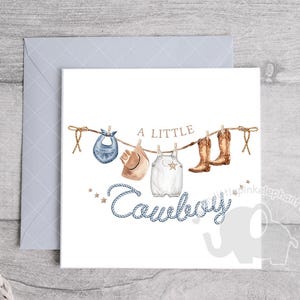Liten cowboy PNG, baby rodeo, blå cowboystövlar och hatt för pojke, PNG, sublimeringsdesign för 1-årsdag, cowboy, direktnedladdning bild 5