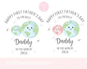 Best Daddy In The World Clipart 2026, 1st Fathers Day As My Daddy Sublimation,  UVDTF DTG PNG Graphic Cute Card Baby Vest