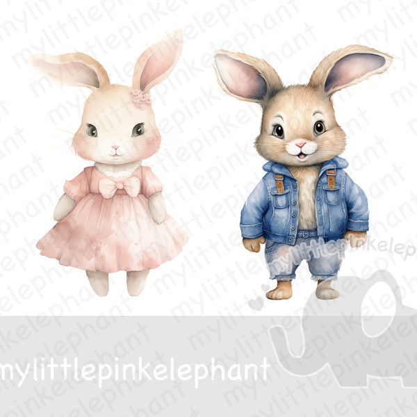 Set of 2, Flopsy Bunnies, PNG File, Sublimation,  UV, DTF, Digital Download, Bunny png, bunnies, easter bunny, nursery, sublimation bunny