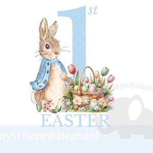 Mein erster Osterhase Sublimationsentwurf, Blau mein 1.Ostern, PNG, Osterhase Kaninchen, 1.Ostern, sofortiger digitaler Download