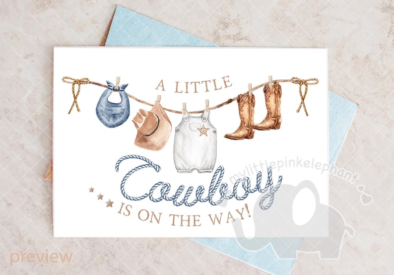 Liten cowboy PNG, baby rodeo, blå cowboystövlar och hatt för pojke, PNG, sublimeringsdesign för 1-årsdag, cowboy, direktnedladdning bild 4