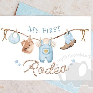 My First Rodeo PNG , Baby Rodeo, Baby Boy Blue Cowboy Boots & Hat, PNG ...