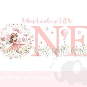 Aquarelle rose fée champignon vénéneux numéro 1 PNG, une conception de sublimation de fées, décoration de fête d'anniversaire de fée, fête de fée, téléchargement immédiat