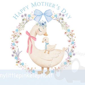 Silly Goose Mamma, onze eerste Moederdag, mummie en babygans roze sublimatieontwerp, png, Moederdagkaartontwerp, direct downloaden
