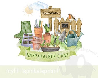 Happy Father's Day Gardening PNG, Fathers Day Sublimation Design, Dad, Daddy, Grandad, Fathers day Card, Instant Digital Download