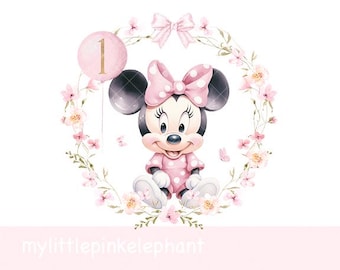 My First Minnie Mouse Birthday Girl, Disney Minnie Mouse Birthday Shirt, Disneyland Kids Birthday Shirt,  Girls Birthday, Instant download
