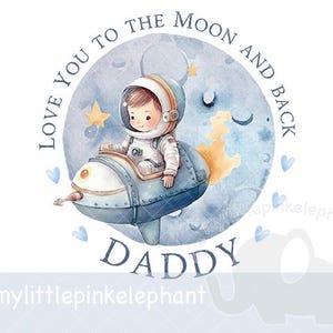 Liebe dich zum Mond Vatertag PNG, Astronaut Clipart, Vatertag Kartendesign, Papa, Daddy, Weltraum Sublimation, sofortiger digitaler Download