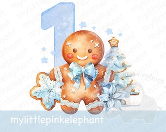 1. Weihnachtslebkuchenjunge PNG, rosa Weihnachten, Weihnachtssack-Design, Heiligabend-Pyjama, Kugel-Sublimation, sofortiger digitaler Download