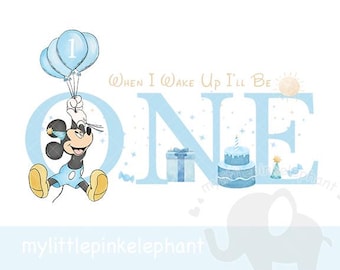 Classic Mickey Mouse Happy Birthday PNG, Baby's boy birthday T shirt Sublimation, Mickey Happy birthday, birthday design, Instant Digital