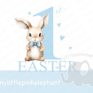 Babys erster Oster INSTANT DOWNLOAD, png, digitale Grafiken für Karten, Sublimation, uvdft designs | Hase| Ballett| Junge 1.Osterhase