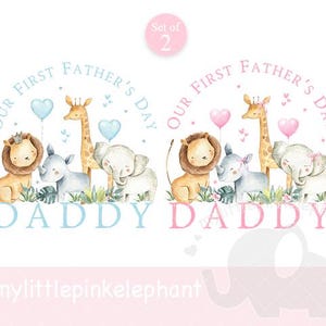 Papá Safari Rosa y Azul para el Día del Padre PNG, Diseño de Sublimación para el Día del Padre, Diseño de Tarjeta para el Día del Padre, Primer Día del Padre, Descarga Instantánea