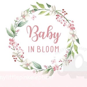 Bebé en flor, diseño de sublimación, camiseta de embarazo, baby shower, cartel de bienvenida, descarga digital instantánea