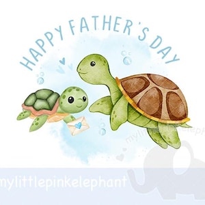 Daddy turtle daddy Baby Happy Father's Day PNG, turtle Fathers Day animal Design, Father's Day Sublimation, Dad, Papa, Instant Download