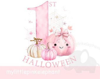 Minha primeira abóbora fofa de Halloween PNG, design de colete de bebê de Halloween, camiseta do primeiro bebê de Halloween, sacola de guloseimas de Halloween, download digital instantâneo
