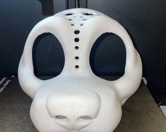 Kleine Hunde-Fellsuit-Kopfbasis | 3D-gedruckter Pelzkopf | Pelzige Maske