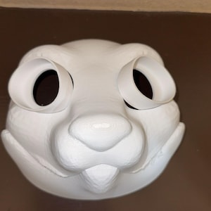 Weasel Fursuit HeadBase | 3D Printed in PLA | Furry Head Base