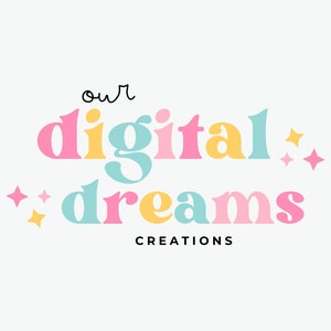 Colorful Logo Design, Customizable Rainbow Logo Design, Canva Logo Template, Logo With Stars, Instant Download