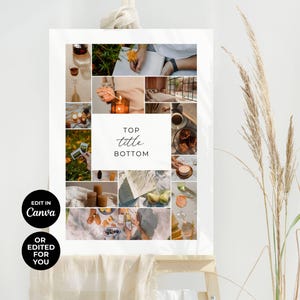 Photo Collage, Poster Collage Template, Photo Poster, Travel, Graduation, Memorial, Birthday, Wedding