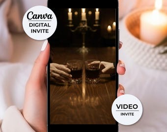 Animated Halloween Party Invitation, Costumes And Cocktails Evite, Editable Canva Template