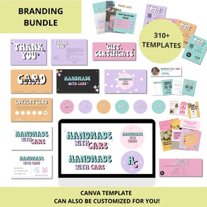 Branding Kit, Branding Bundle, Brand Kit, Brand Bundle, Branding Package, Colorful Branding, Retro Branding Kit for Small Business, Branding