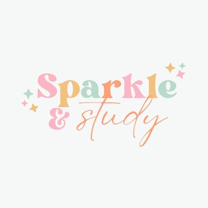 Pastel Stars Logo: Editable Colorful Canva Template
