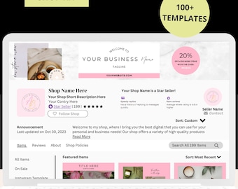 Etsy Shop Branding Kit: Banner & Listing Templates (Digital Download)
