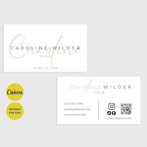 Modello di biglietto da visita Codice QR, download istantaneo, modello di biglietto da visita stampabile, biglietto da visita fai da te, biglietto modificabile, modello Canva