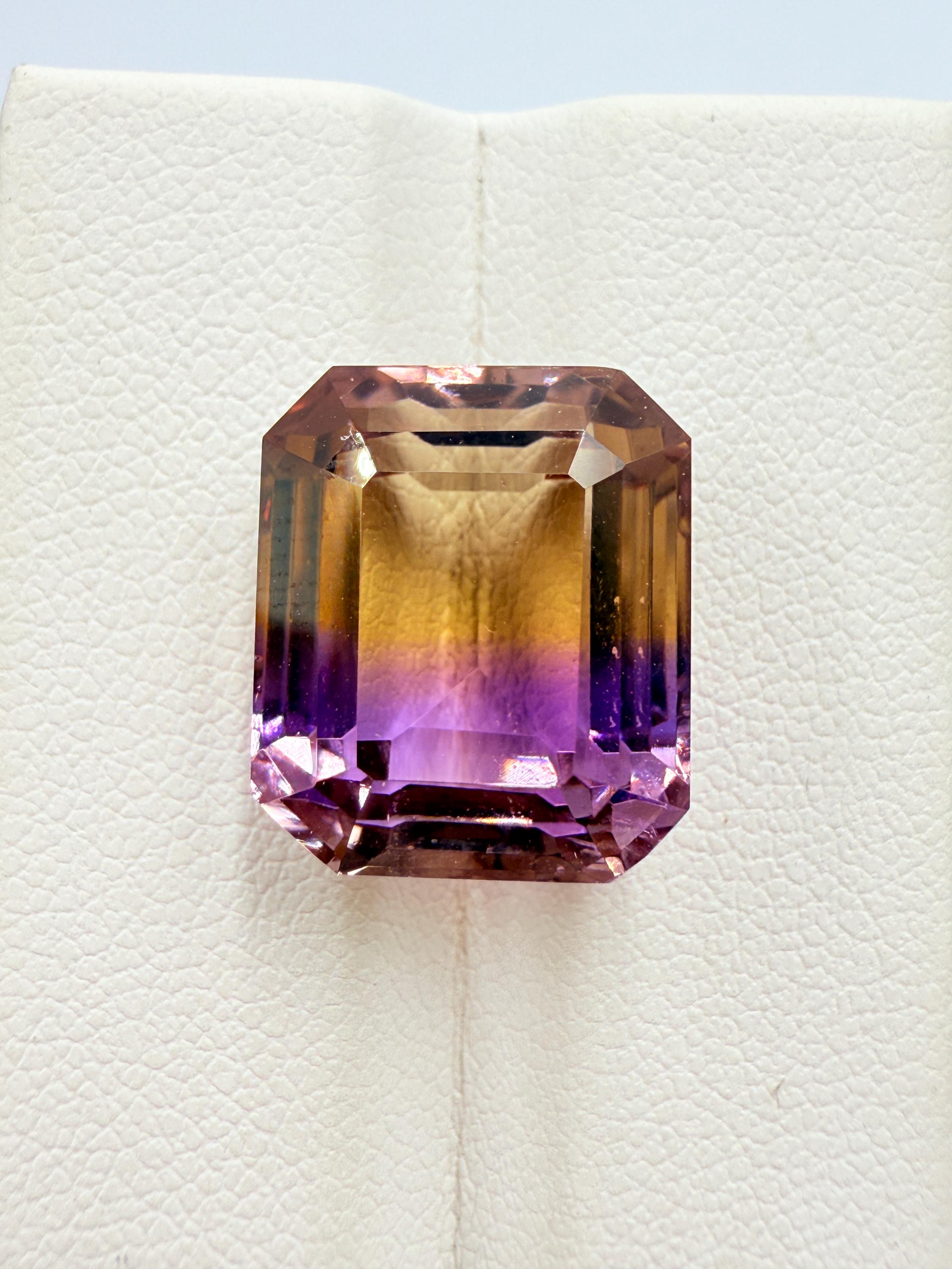 Pierre D'amétrine Bolivienne Naturelle Non Traitée - 3,50 Carats, Forme Octogonale