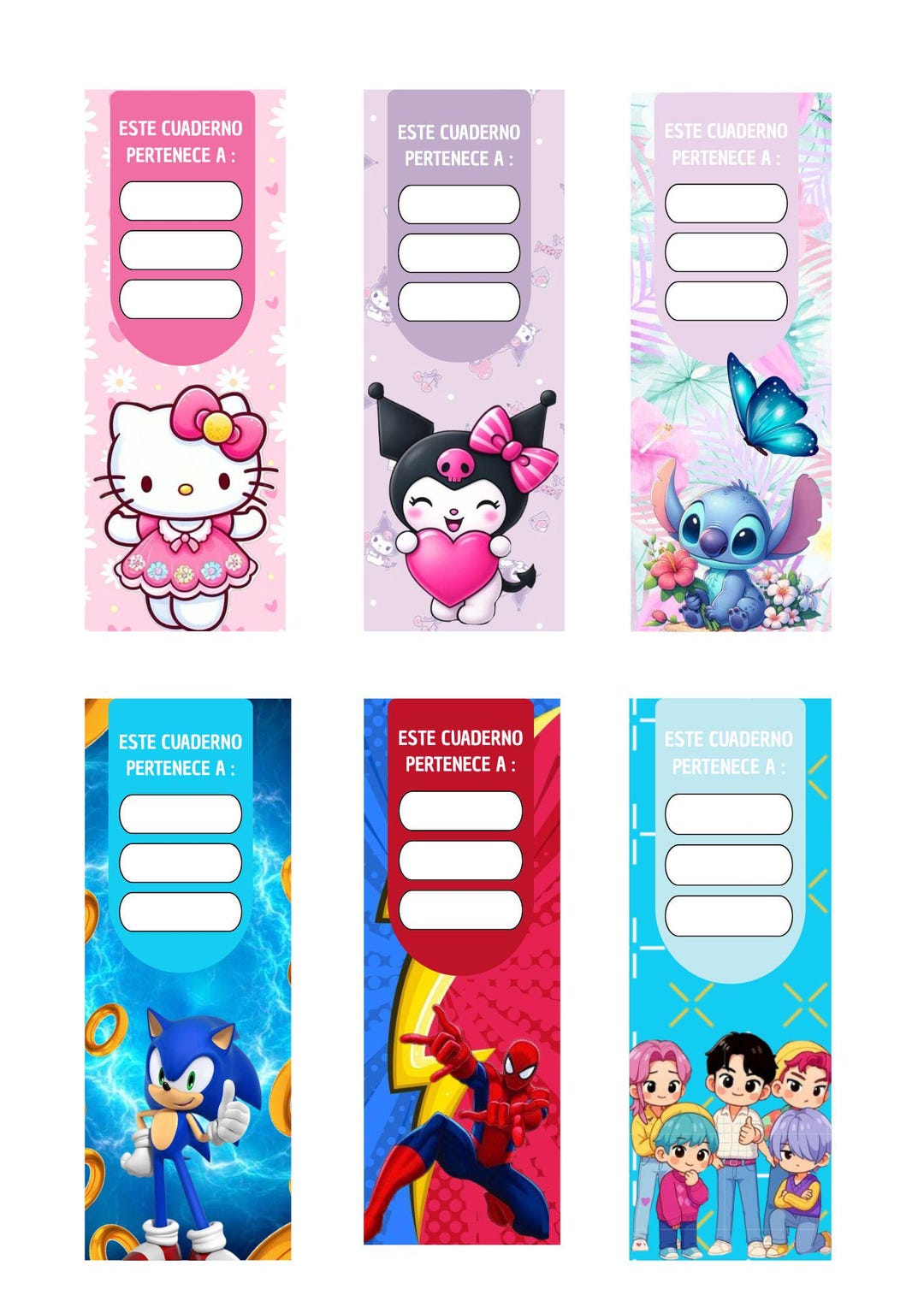 School Labels, 12 Different Designs, School Labels, Digital Archive Kit ...