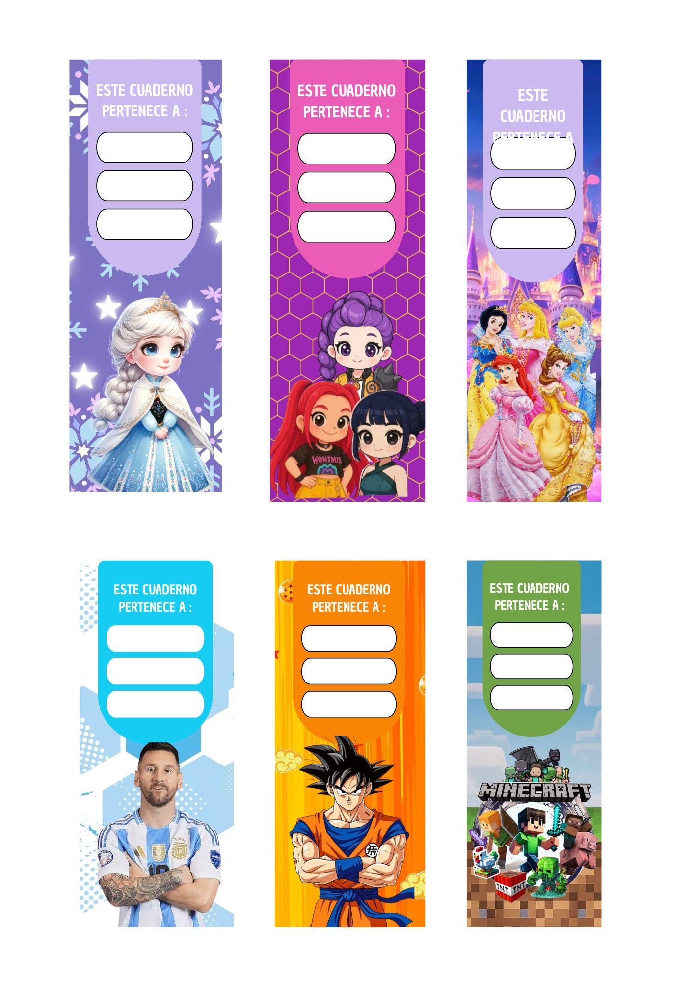 School Labels, 12 Different Designs, School Labels, Digital Archive Kit ...