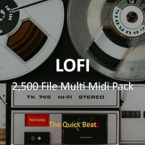2,500 Lofi MIDI Files – Chords, Melodies & Drums MIDI Pack for Producers