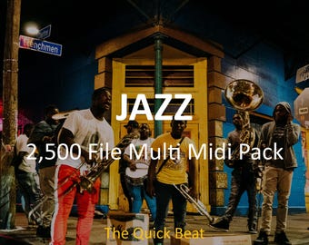 2500 jazz-MIDI-bestanden: akkoorden, melodieën en drums MIDI-pakket voor producenten