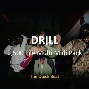 2,500 Drill MIDI Files – Chords, Melodies & Drums MIDI Pack for Producers