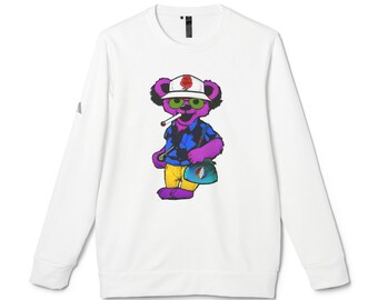 Sudadera con cuello redondo Adidas®, Dead & Company, Hunter S. Thompson, oso bailarín, Esfera y Loathing in Las Vegas 2024, Grateful Dead, oso, Dead and Co.