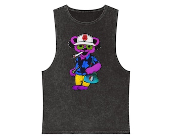 Camiseta de tirantes Stonewash, Oso bailarín de Hunter S. Thompson, Dead & Company, Esfera y Asco en Las Vegas 2024, Dead and Co., La Esfera