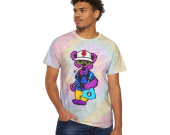 Camiseta unisex clásica con efecto tie-dye de Hunter S. Thompson Dancing Bear de Dead & Company, Esfera y asco en Las Vegas 2024