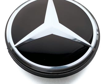 4 items 68mm / 59mm wheel center hub caps covers for Mercedes Benz rims 2.68 / 2.32 inch A B C E GL ML